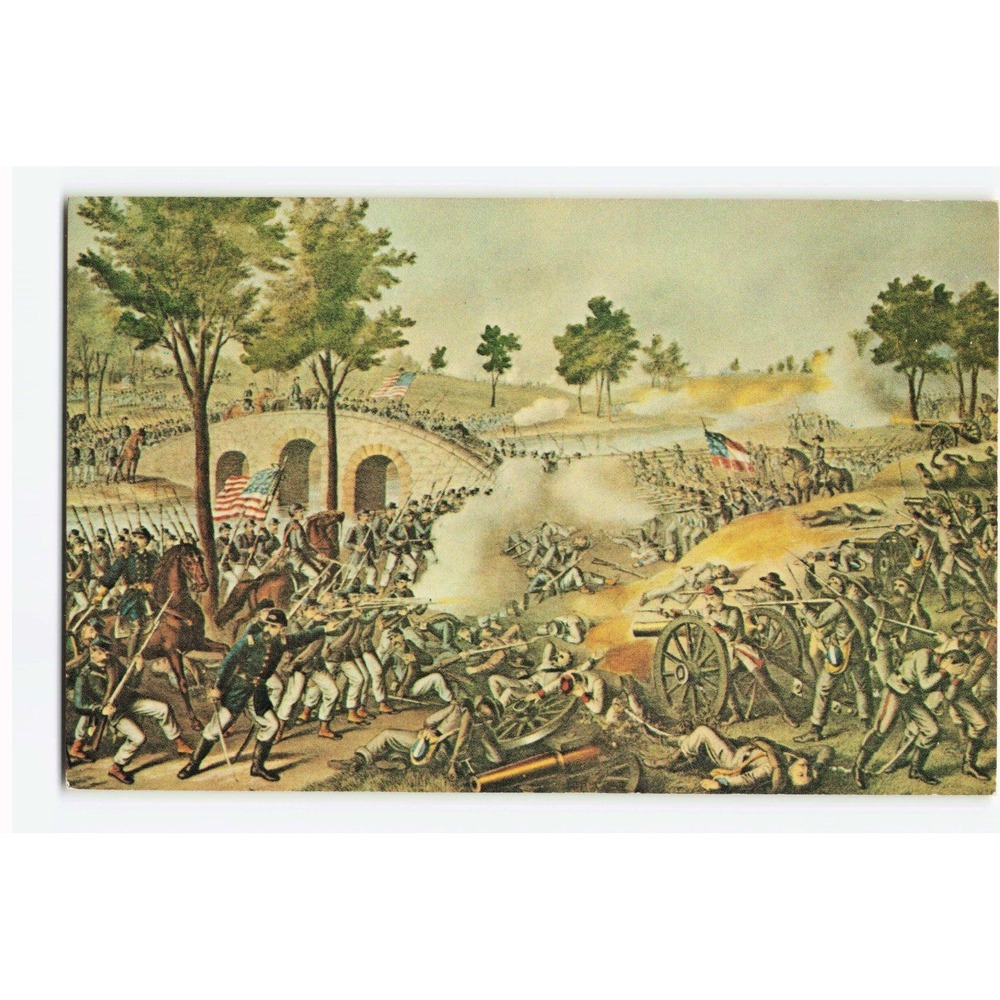Antietam Battle Field Burnside Bridge Sharpsburg Maryland Vintage Postcard